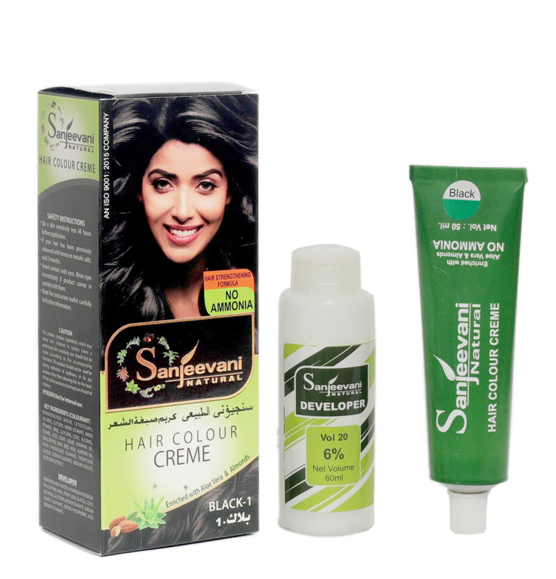 Sanjeevani Natural Hair Color Creme Kit Brown For Women & Men
