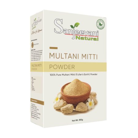 Sanjeevani Natural 100% Pure Multani Mitti Powder for Face, Skin & Hair | Bentonite Clay for Glowing Skin & Healthy Scalp | Pack of 100gm